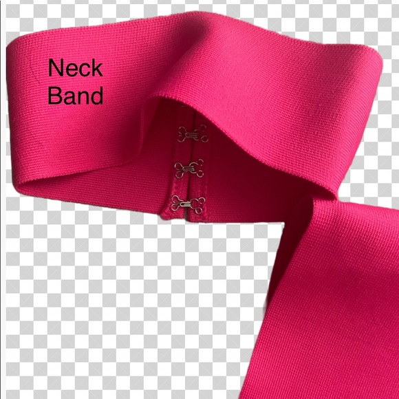 Bodycon Cocktail Dress - NWOT * Fuschia Pink * Size L (fits like medium) - Picture 5 of 10